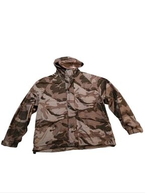 Cabela's Men's Hooded Field Jacket - Brown Camouflage Gore.Tex Size Xl
